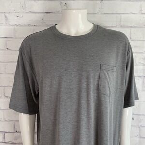 Free Fly Shirt Men's 3XL Bamboo Pocket Tee Short Sleeve Comfort On Grey